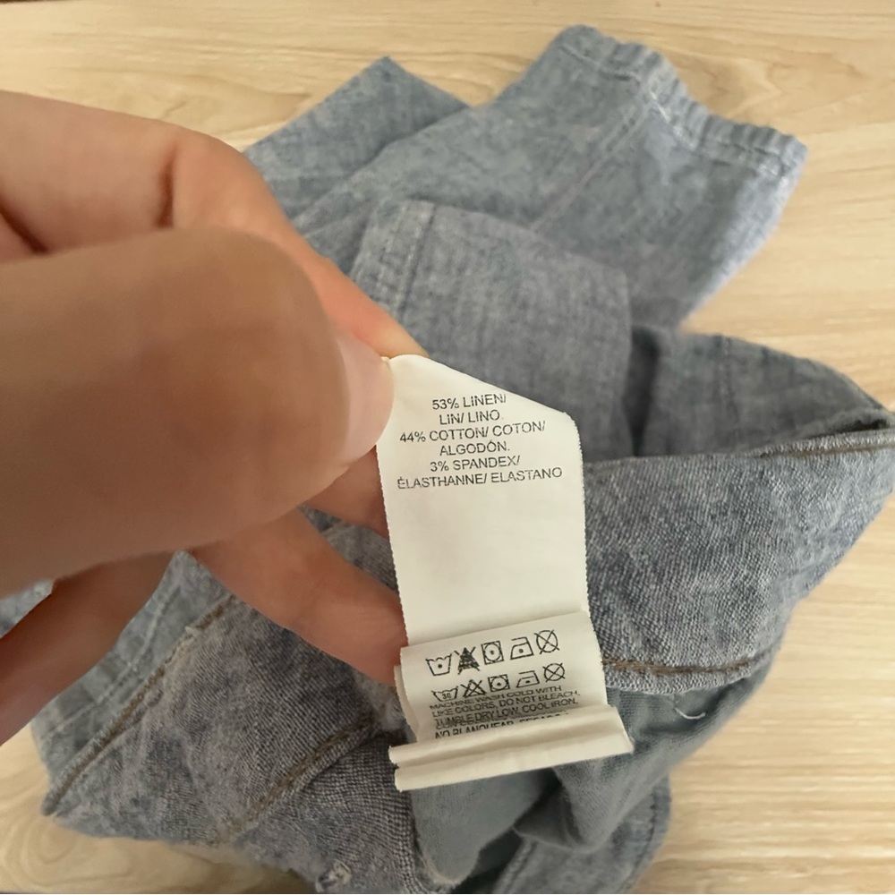 Lucky Brand Mens‎ 40 Chambray Linen Cotton Shorts Beach Summer Outdoor - Picture 4 of 7